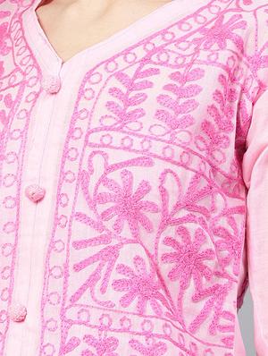 chikankari straight kurta - 17559081 - Standard Image - 3