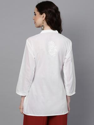 chikankari straight kurta - 17559094 - Standard Image - 3