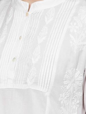 chikankari straight kurta - 17559094 - Standard Image - 5