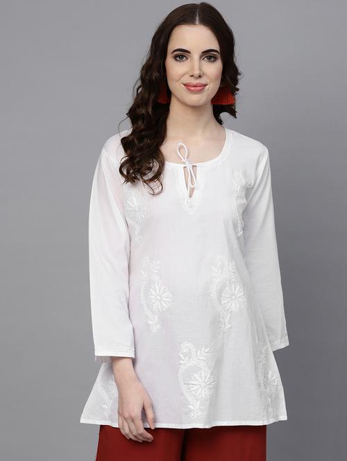 chikankari straight kurta - 17559095 - Standard Image - 1