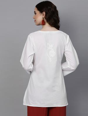 chikankari straight kurta - 17559095 - Standard Image - 3