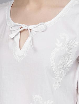 chikankari straight kurta - 17559095 - Standard Image - 5
