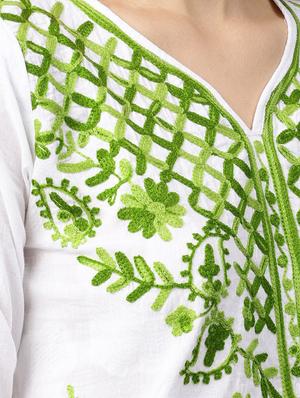 chikankari straight kurta - 17559097 - Standard Image - 4
