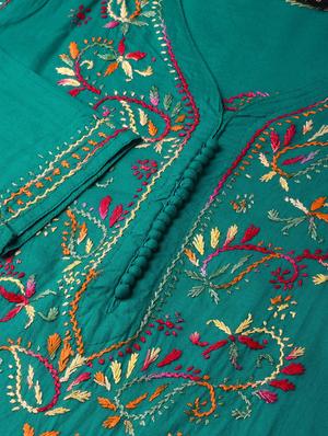 chikankari straight kurta - 17559099 - Standard Image - 4