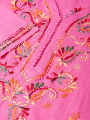 chikankari straight kurta - 17559100 - Standard Image - 4