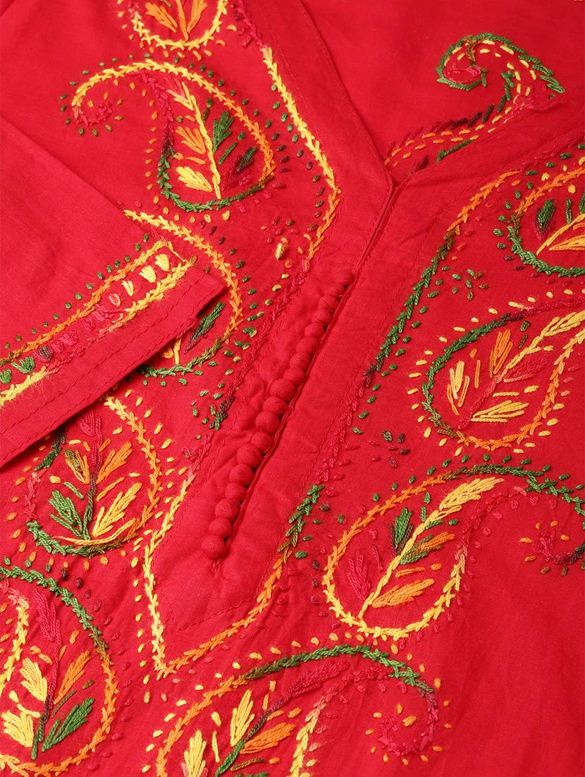 chikankari straight kurta - 17559101 - Zoom Image - 4