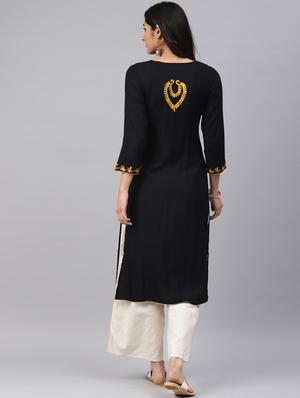 chikankari straight kurta - 17559105 - Standard Image - 3