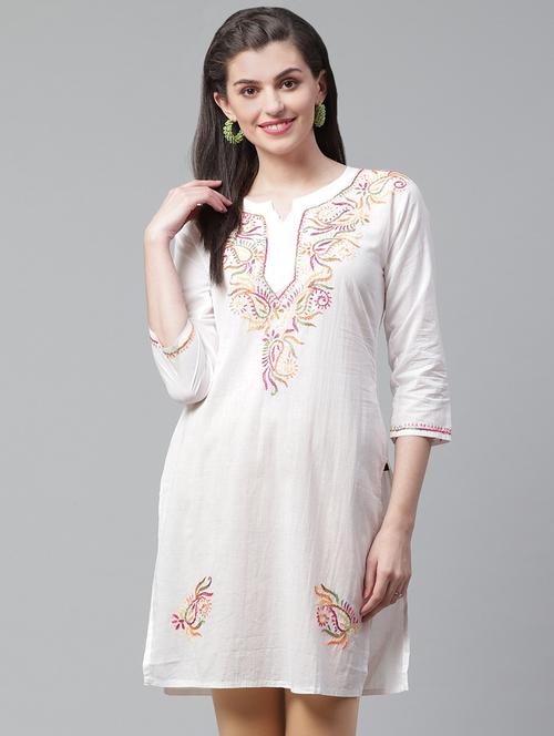 chikankari straight kurta - 17559113 - Standard Image - 1