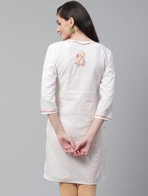 chikankari straight kurta - 17559113 - Standard Image - 3