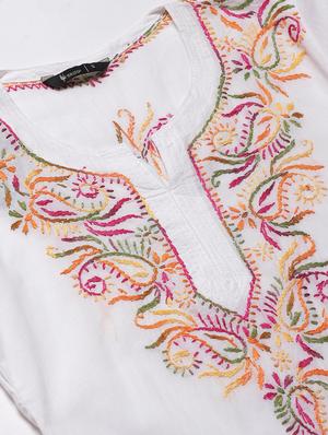 chikankari straight kurta - 17559113 - Standard Image - 4
