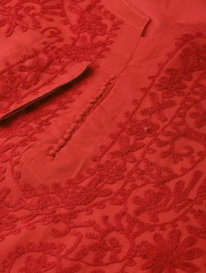 chikankari straight kurta - 17559123 - Standard Image - 4