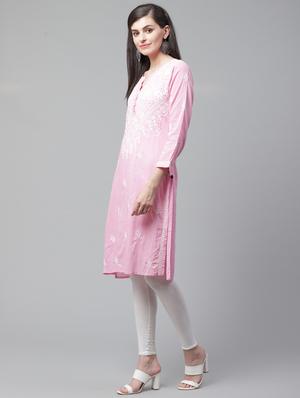 chikankari straight kurta - 17559133 - Standard Image - 2