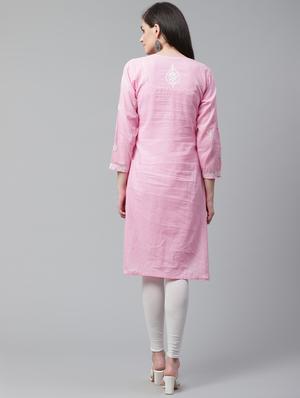 chikankari straight kurta - 17559133 - Standard Image - 3
