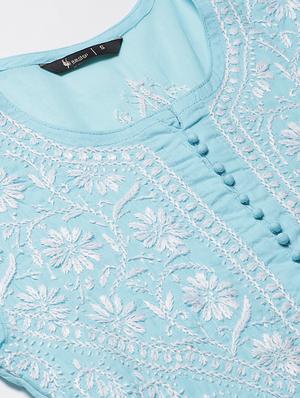 chikankari straight kurta - 17559134 - Standard Image - 4
