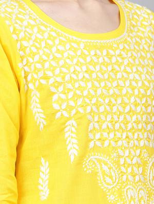 chikankari straight kurta - 17559136 - Standard Image - 4