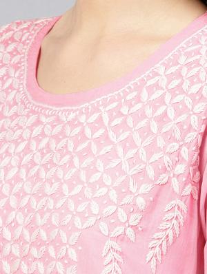 chikankari straight kurta - 17559137 - Standard Image - 4