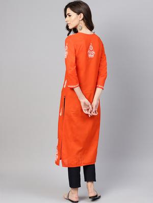 chikankari straight kurta - 17559142 - Standard Image - 3