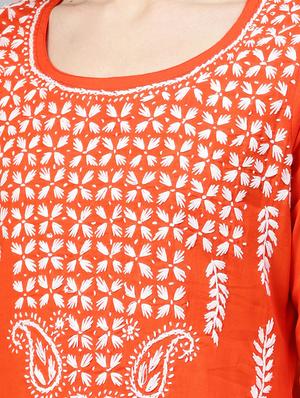 chikankari straight kurta - 17559142 - Standard Image - 4