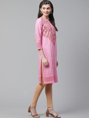 chikankari straight kurta - 17559178 - Standard Image - 2