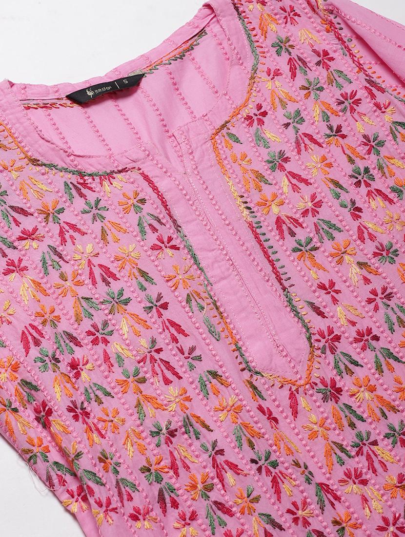chikankari straight kurta - 17559178 - Zoom Image - 4
