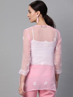 chikankari straight kurti - 17559190 - Standard Image - 3
