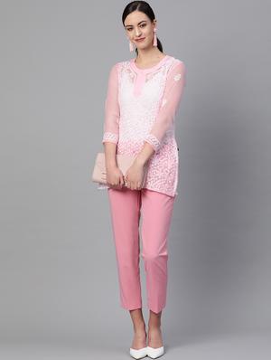 chikankari straight kurti - 17559190 - Standard Image - 4