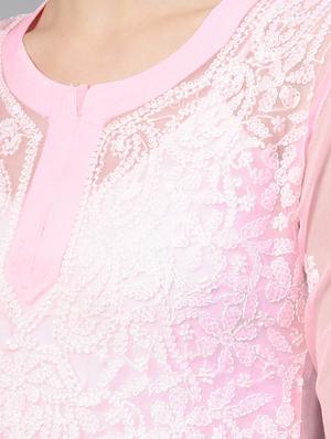 chikankari straight kurti - 17559190 - Standard Image - 5