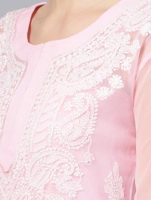 chikankari straight kurta - 17559226 - Standard Image - 4