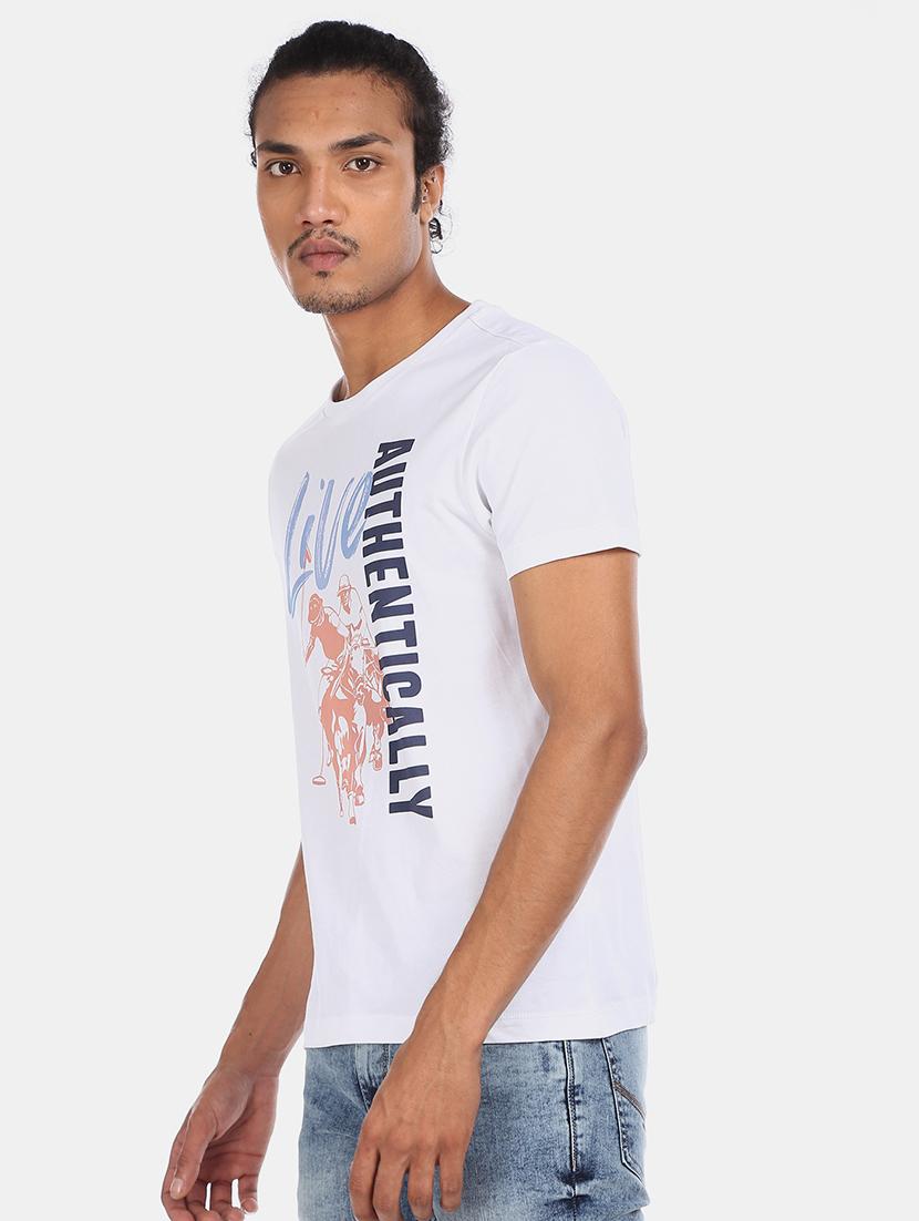 white printed t-shirt - 17559637 - Zoom Image - 1