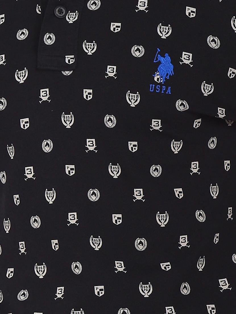 black printed polo t-shirt - 17559667 - Zoom Image - 5