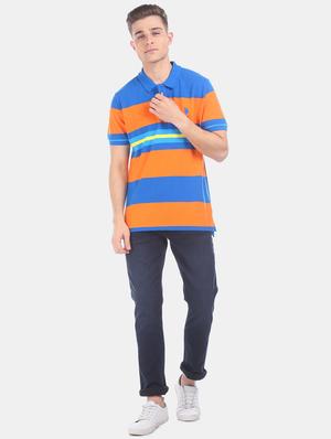blue striped polo t-shirt - 17559690 - Standard Image - 4