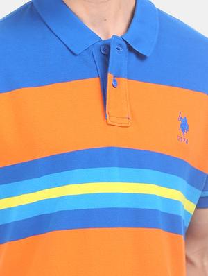 blue striped polo t-shirt - 17559690 - Standard Image - 5