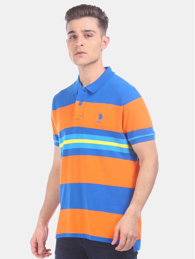 blue striped polo t-shirt - 17559690 - Zoom Image - 1