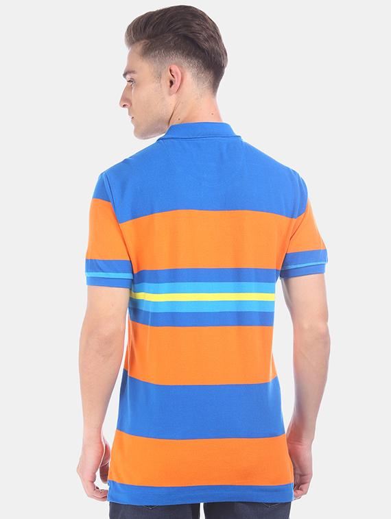 blue striped polo t-shirt - 17559690 - Zoom Image - 3