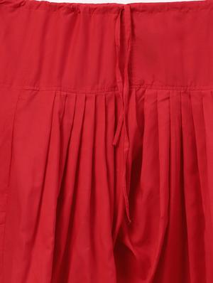 red cotton straight salwars - 17559765 - Standard Image - 5