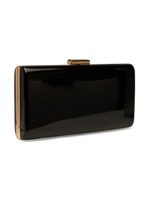 black leatherette (pu) box clutch - 17559903 - Standard Image - 4