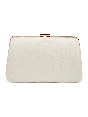 white silk box clutch - 17559907 - Standard Image - 2