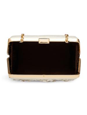 white silk box clutch - 17559907 - Standard Image - 3