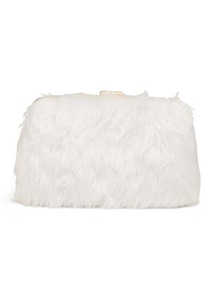 white fur box clutch - 17559909 - Standard Image - 2