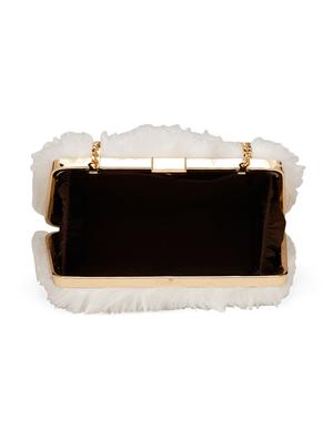 white fur box clutch - 17559909 - Standard Image - 3
