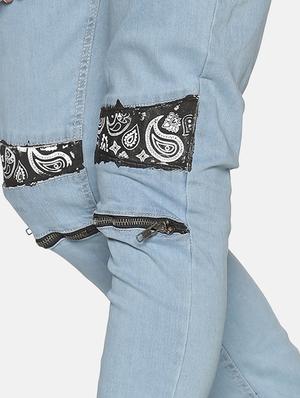 blue patched denim jeans - 17559916 - Standard Image - 5