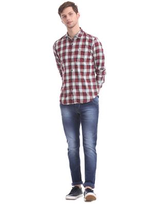 red checkered casual shirt - 17560814 - Standard Image - 4