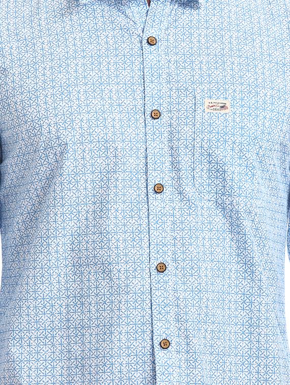 blue printed casual shirt - 17560874 - Zoom Image - 5