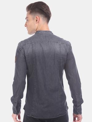 grey faded casual shirt - 17560880 - Standard Image - 3