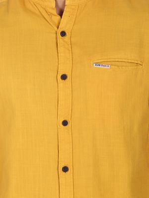 yellow solid casual shirt - 17560883 - Standard Image - 5