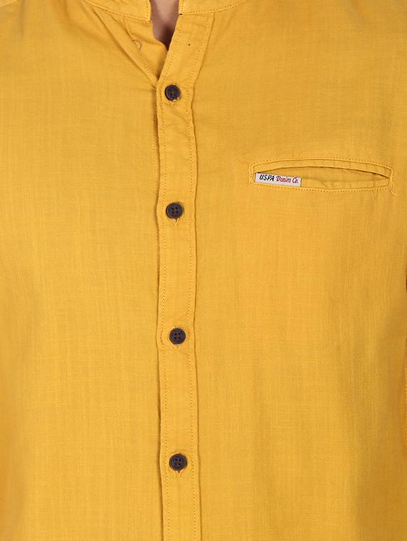 yellow solid casual shirt - 17560883 - Zoom Image - 5