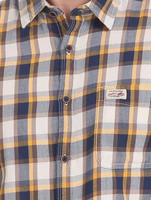 multi colored checkered casual shirt - 17560906 - Standard Image - 5