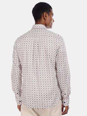 white printed casual shirt - 17561083 - Standard Image - 2