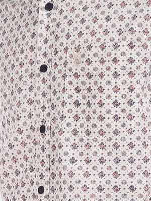 white printed casual shirt - 17561083 - Standard Image - 4
