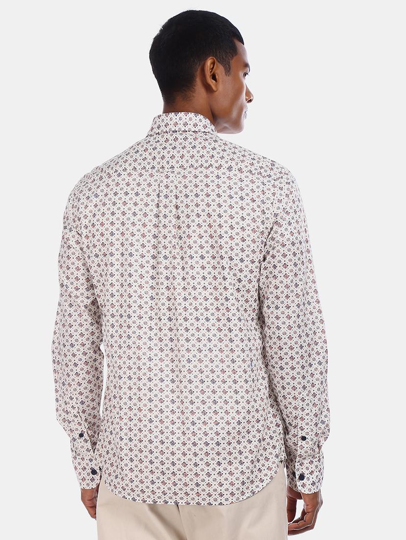 white printed casual shirt - 17561083 - Zoom Image - 2